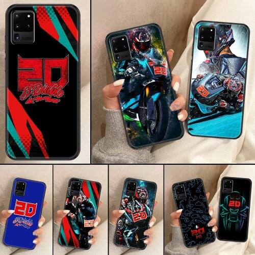 Moto NO.20 Fabio Quartararo Phone case For Samsung Galaxy Note 4 8 9 10 20 S8 S9 S10 S10E S20 Plus UITRA Ultra black pretty