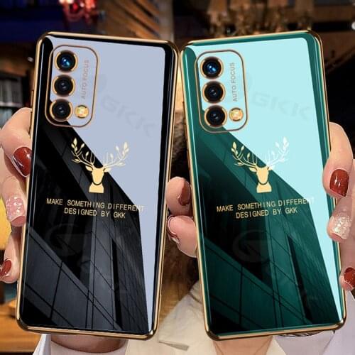 GKK Luxury Plating Pattern Case For OPPO A5 A9 2020 A93 5G Case Camera Protection Anti-knock Soft Cover For OPPO A5 A9 2020 A93