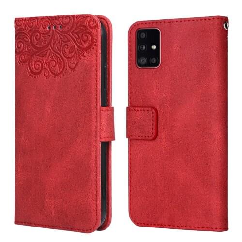 Flower Embossing Case For Samsung Galaxy M51 M515 M515F SM-M515F 6.7''Wallet Flip Leather Case for Samsung M51 Cover