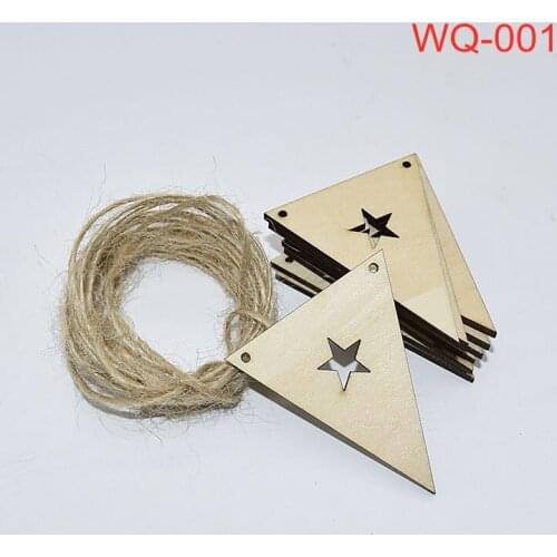 Wood Tag Unfinished Hang Pennant Label DIY Party Wall Decoration