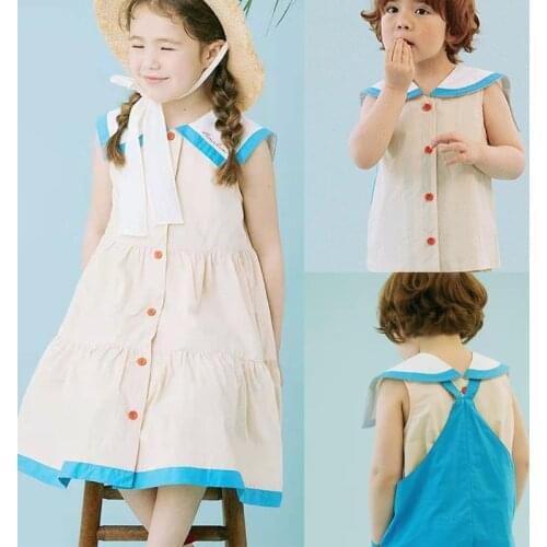 Kids Dress 2021 New Summer RJ Brand Girls Cute Lovely Sleeveless Princess Dresses Baby Toddler Fashion Outwear Clothes