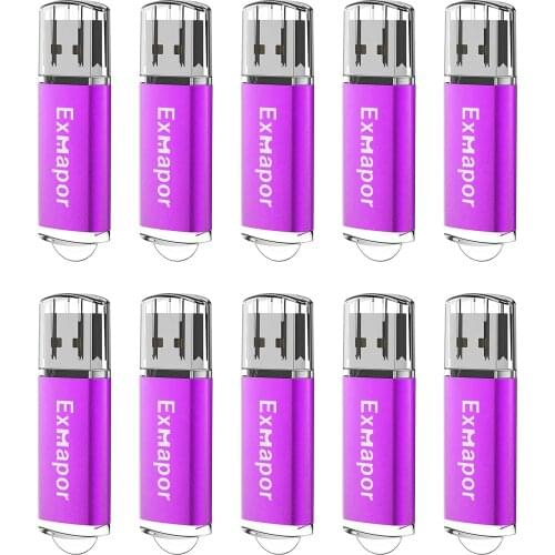 4GB USB Flash Drive, Flash Stick 8 GB 10 Pack Memory Stick Exmapor Thumb Drives USB2.0 Pen Drive for Fold Digital Date Storage