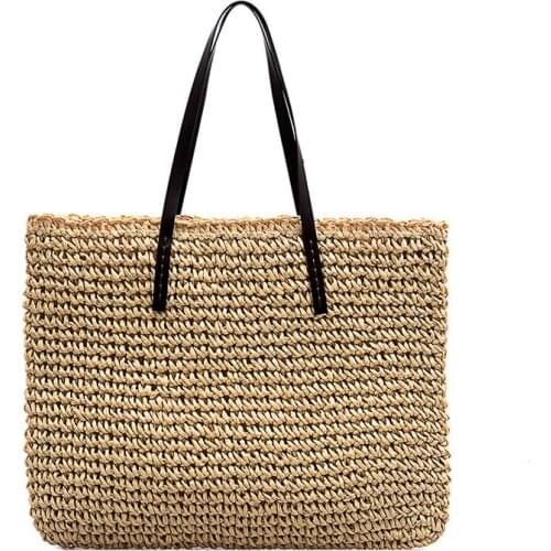 Summer Travel Beach Straw Woven Bag for Women 2021 New Fashion Shoulder Bags Casual Female Large Capacity Totes Shopping Handbag