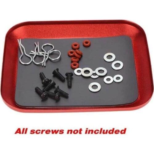 Magnetic Screw Tray Plate Aluminium Alloy Screw Storage Tray for RC Car Truck RC Model Electronics Phone Repair Hand Tool