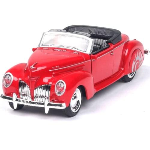 Best selling 1:38 Lincoln convertible classic car alloy model,die-casting sound and light pull back classic car,free shipping