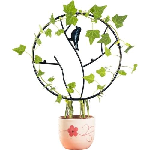 Flower Stand Iron Rack 1pcs 30CM Metallic Round Garden Trellis Creative Metal Climbing Support