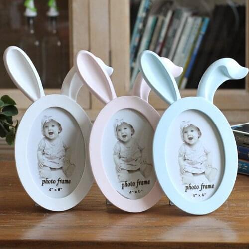 6 inch Cute Resin Antlers Cat Rabbit Ears Frames Sweet Home Decor Table Photo Frame Bridal Baby Shower Wedding Favor Gifts