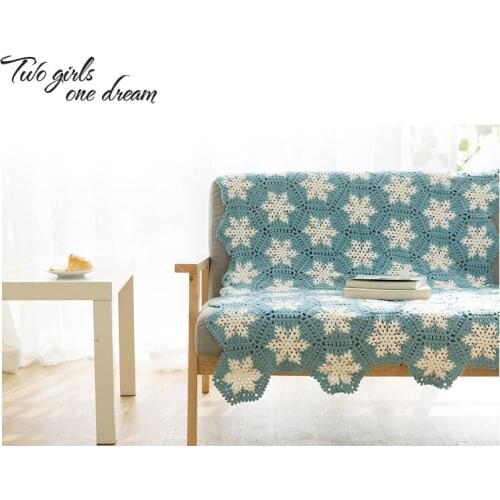 DIY Handmade Fashion Crochet Blanket Snowflake Cushion Yoga Bolster Carpet Hand Hook Pastoralism Christmas Crochet Table Mat