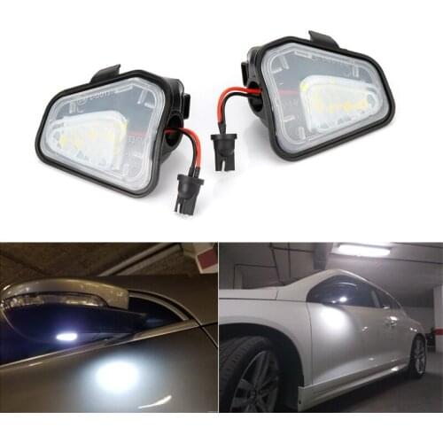 For VW Passat B7 CC Scirocco Jetta MK6 EOS Beetle R LED Side Rearview Mirror Floor Ground Lamp Puddle Welcome Light