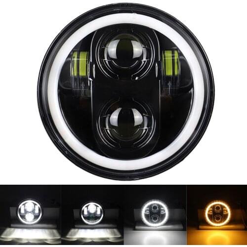 New style Black 5.75 Inch LED Headlight 5 3/4" led DRL 40W motorbike headlights for Sportster 883 XL883 FXCW