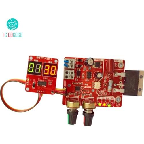 100A Time and Current Controller Control Panel Spot Welding Board Machine Adjust Timing Current Module LED Digital Display