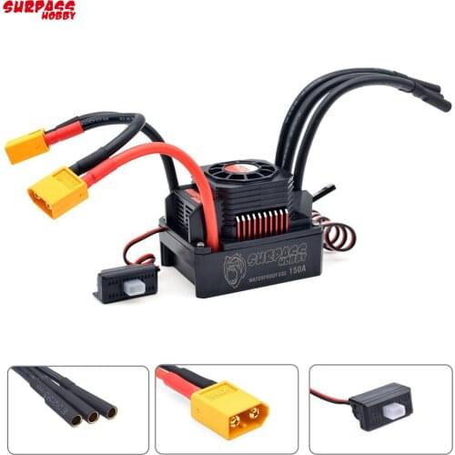 RC ESC Waterproof 25A 35A 45A 60A 80A 120A 150A ESC Brushless Senseless Speed Controller XT60 Plug for 1/8 1/10 1/12 1/20 RC Car