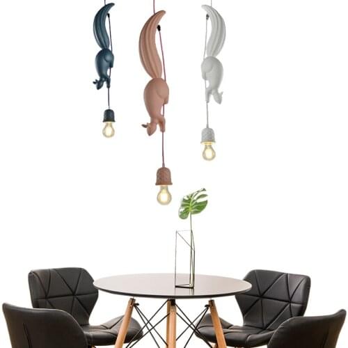 Nordic simple modern resin lamp cute squirrel chandelier home bar hotel restaurant cafe decoration lamps WF9181145