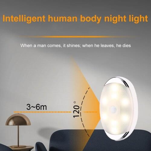 3/6 PCS/set LED Motion Sensing Light For Bathroom Bathroom Toilet Lamp PIR Motion Sensor LED Night Light Battery Operated