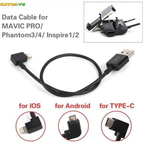 Data Cable USB Line for DJI OM 4 Iphone IOS Android TYPE-C Port for DJI MAVIC PRO/Mavic 2/Air/ Phantom 4 3 Inspire 1/2 Drone