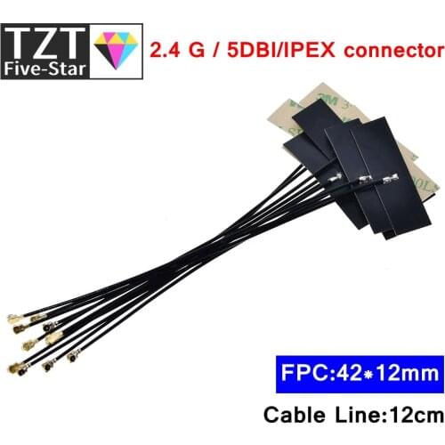 10PCS 2.4Ghz WIFI Internal Antenna FPC 5dBi IPX IPEX Connector Omni Antenna IEEE 802.11 b/g/n WLAN System