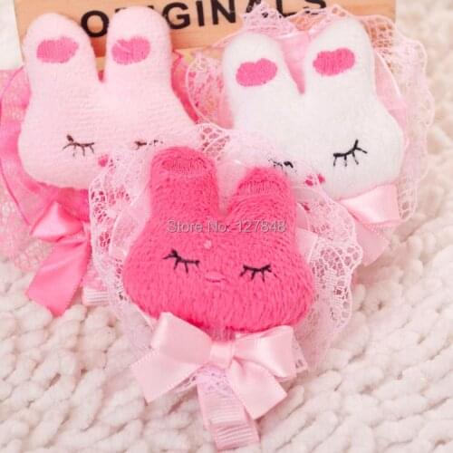 Pet hairpin pet headdress Korean bow stuffed bunny dog hair accessories hairpin 20pcs/lot