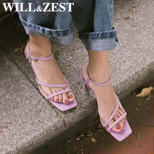 Will&Zest WimenS Beach Sandal Dropshipping 2020 Heeled Shoes Woman Big Dress 2020 New Hit Korean Dress Large Size WomenS Shoes