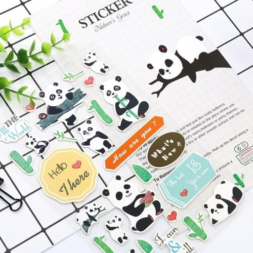 1 Sheet Kawaii Panda Decorative Stickers Notebook Diary Stickers