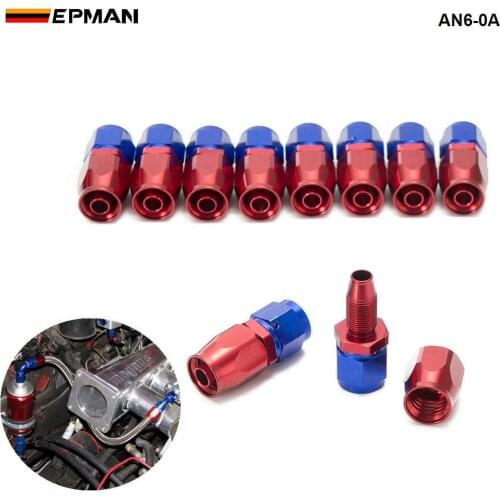 10PCS/LOT Universal AN6 Straight Oil/Fuel Line Hose End Aluminum Fitting/6-AN Oil Cooler Hose Fit AN6-0A