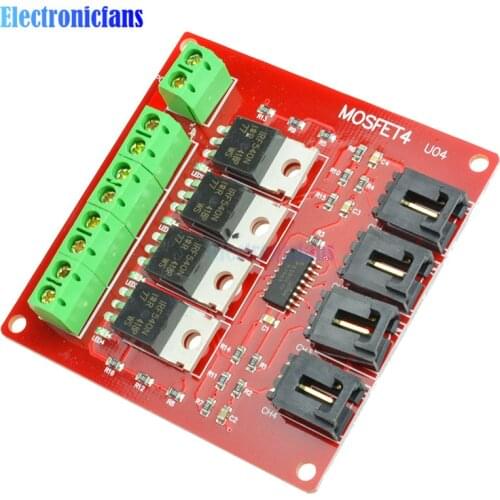 100% Origin Four Channel 4 Route MOSFET Button IRF540 V4.0+ MOSFET Switch Module For Arduino