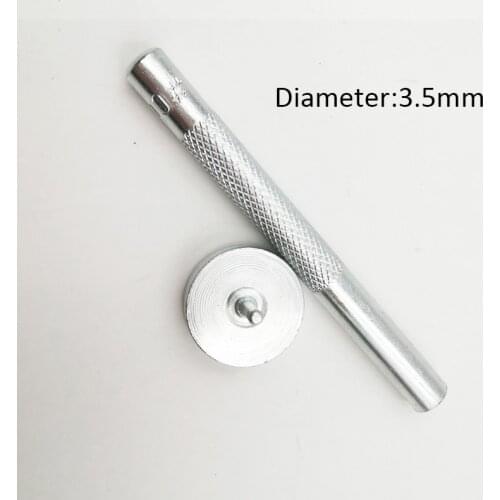 2pcs/set Leather Craft Punching Holes Tools Hole Punch Rivet Snap Button Setter Die Base Working Tool DIY #100