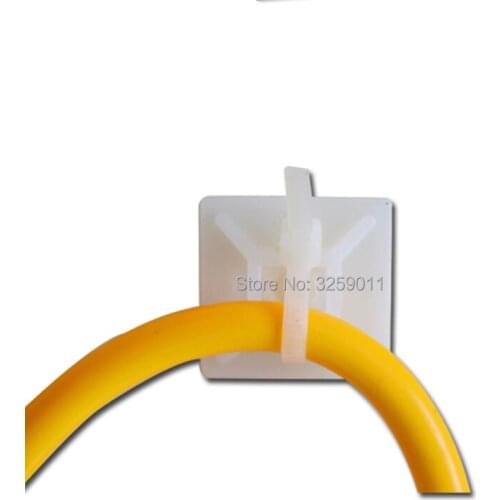 200PCS Self Adhesive Backed Cable Tie Mounts Wire Zip Tie Base Holders White 30 mmx 30 mm
