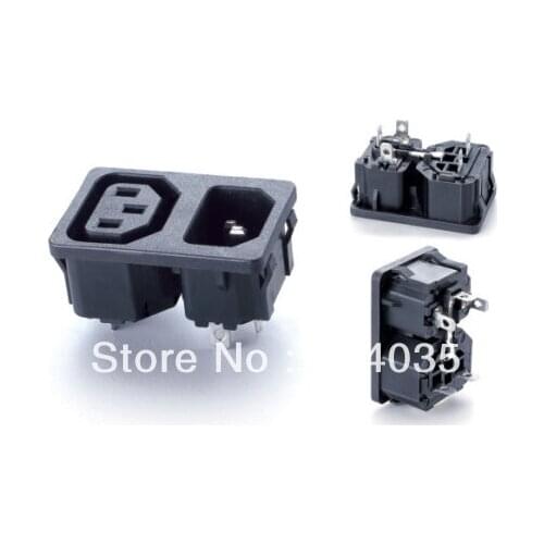 50 pcs/lot WD-200 Travel Adaptor/Plug Converter in Black *CE Marked C13 C14