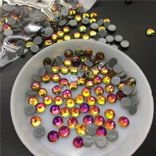 AAAAA Top Quality SS3~SS30 Heliotrope Color Hot Fix Stone Flatback Iron On Hotfix Strass Rhinestone for Dress Making