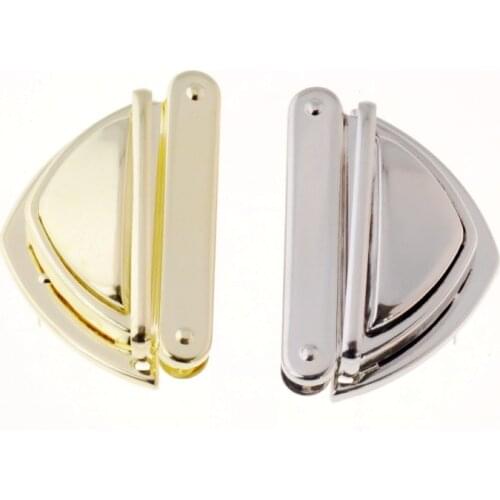 Free Shipping-5 Sets Gold Tone/ silver tone Handbag Bag Accessories Purse Twist Turn Lock 34x52mm J3390