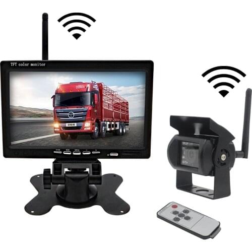 Driintel 24V wireless connection for two-way reversing image / HD night vision waterproof of truck / bus / truck / tank car