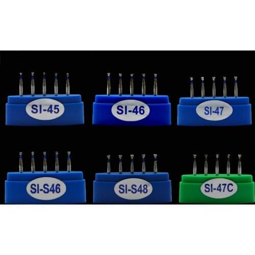 100pcs Dental Diamond Burs Drill Porcelain Polishing High Speed Handpiece FG bur 1.6M (SI-46,SI-47,SI-48,SI-47C)