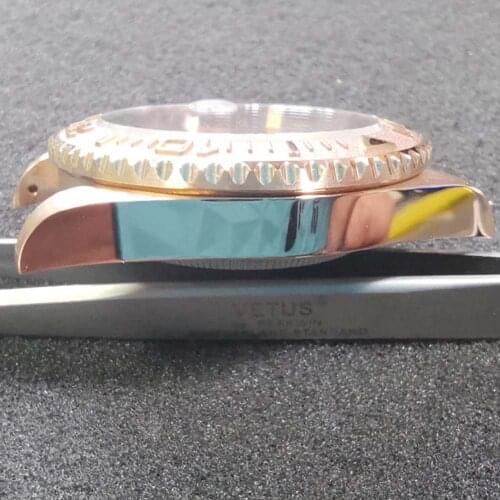 Vintage Tin Bronze 44MM Watch Case for NH35A Watch Movement Modification Accessories