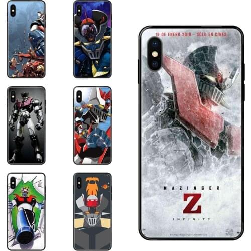 Mazinger Z For iPhone 11 12 Pro 5 5S SE 5C 6 6S 7 8 X 10 XR XS Plus Max Black Soft Painted Cover Phone Case Cusize