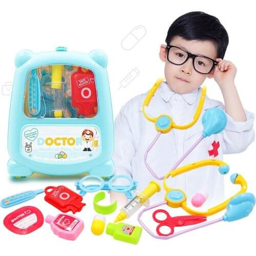 Childrens family doctor toy set Simulation Family Doctor Nurse Medical Kit Toy Pretend Play Children Toy stethoscope injection