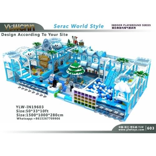 CE,TUV certificated kids amusement slide ball pool indoor playground structure Commercial Indoor soft Play house YLW-IN19603