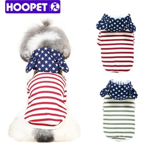 HOOPET Pet Dog Clothes Teddy Two Feet Clothing Sweater Spring and Autumn Cat T-shirt