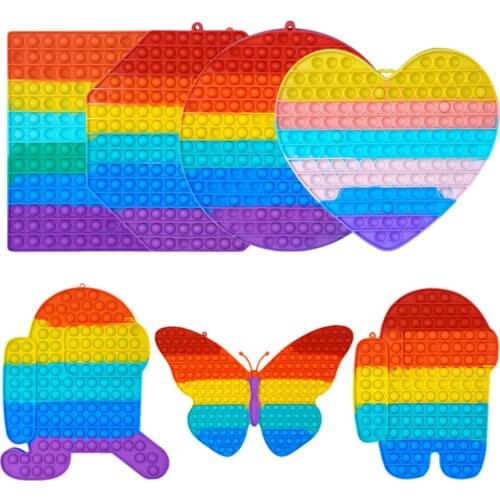 30CM Big Size pop Fidget Toys Push Bubble For Schoolbag Board Pendant Hot Adult Stress Relief Toy Kids Anti-Stress