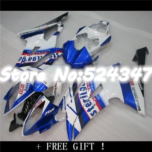 Injection YZFR6 08 09 10 11 12 YZF-R6 Blue FIMER YZF600 Blue white Black YZF R6 2008 2009 2010 2011 2012 Fairings
