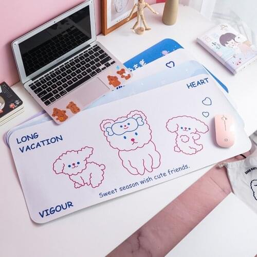 67x30CM Cartoon Mice Pad Office Gaming Computer Desk Mat Modern Table Waterproof PU Laptop Cushion Multifunction Writing Pad