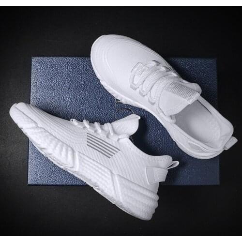 Mens Classic Sneakers Shoes Trainers Mens Slip On Men Sneaker Zapatillas Hombre Casual Sneakers For Fashion Man Sport Shoe White