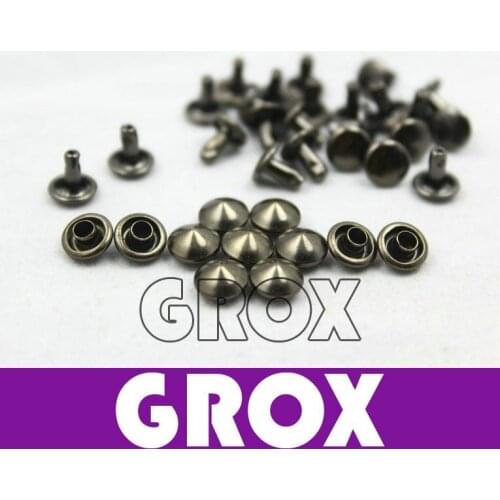 7*6mm Gunmetal Conical Rapid Rivet Studs Punk Rock Rivets Nailheads Spike Free Shipping Wholesale High Quality