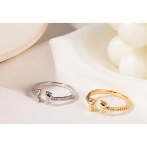 Cute Sweet Feet Opening Rings Adjustable Geometric Finger Rings for Women Wedding Birthbady Mum Mother Jewelry Wholesale