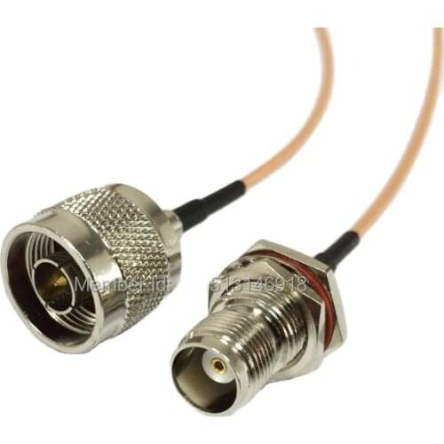 New TNC Female Jack nut Switch N Male Plug jumper cable RG316 Wholesale Fast Ship 15CM 6" wire connector
