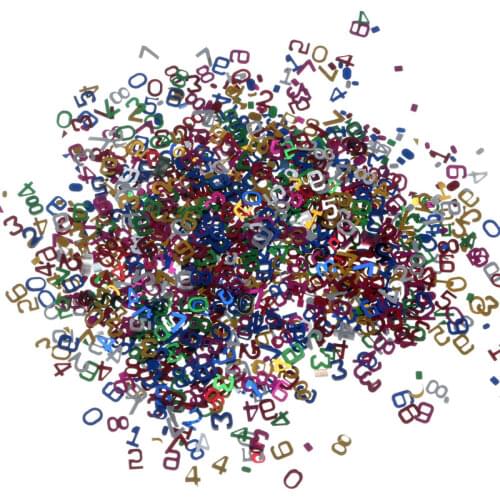 30g Number And Letter Acrylic Flat Loose Sequins Paillette Sewing For Clothing Accssories Art Decoration Jewelry Making Diy