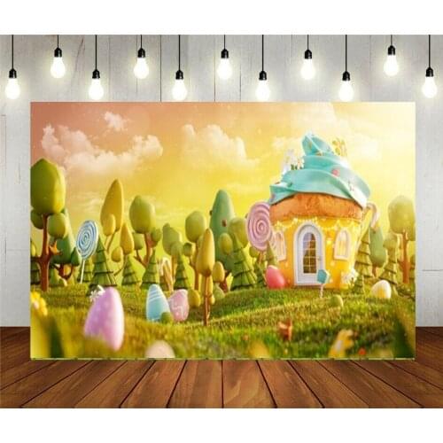 Photo Studio Props Photography Backdrop Cartoon Amazing Fairy House Decorated Vinyl Background Kids Birthday Party