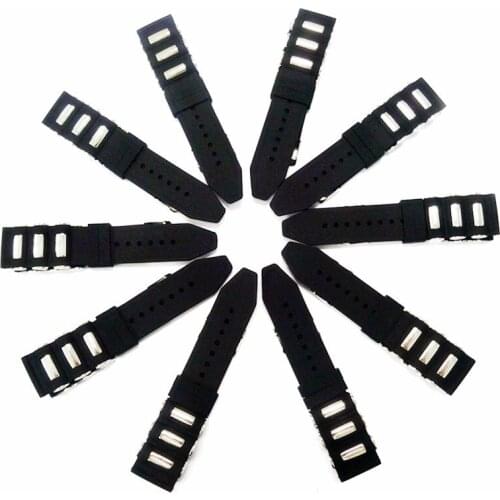 Silicone and Steel Watchband 22mm for Samsung Galaxy Watch Active 40mm 46mm Steel Clasp Band Rubber Watch Band Strap