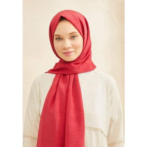 Salland Elena Claret Red Shawl Trend Fashion Stylish Womens Hijab Scarf Shawl Wrap Scarf All Seasons Comfortable Use Easy to Shape Flexible Anti-Wrinkle Quality Silk Fabric Hijab Clothing Accessory Scarf ELEBO-00001