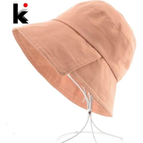 Summer Sunhat Women Outdoor Solid Color Breathable Beach Visor Caps Ladies Sun Protection Brim Sunbonnet Girl Seaside Casual Hat
