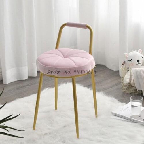 Nordic dressing chair makeup stool modern dressing table stool simple petal chair bedroom net red ins small stool